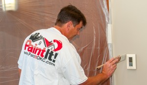This painter is attending to details and Paint It OKC is the best OKC house painting company.